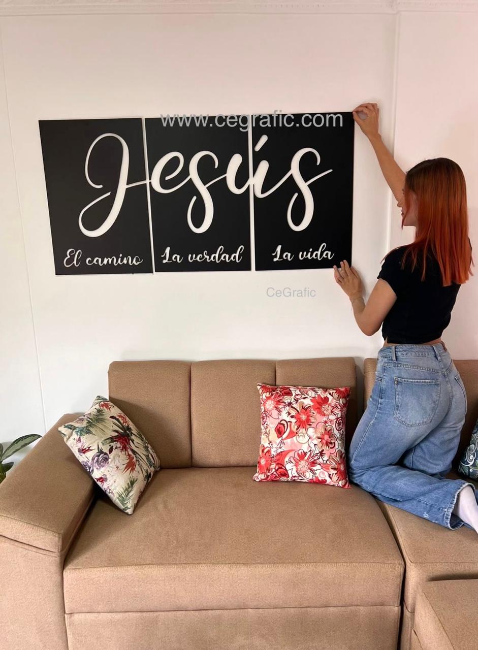 Set 3 cuadros Jesús El camino, la verdad, y la vida
