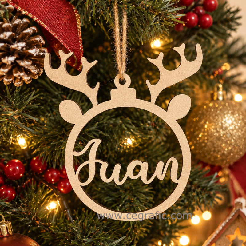 Esferas navideñas renos personalizadas
