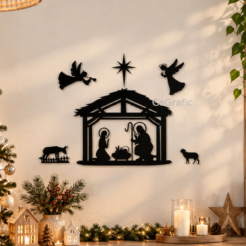 Pesebre para pegar en pared