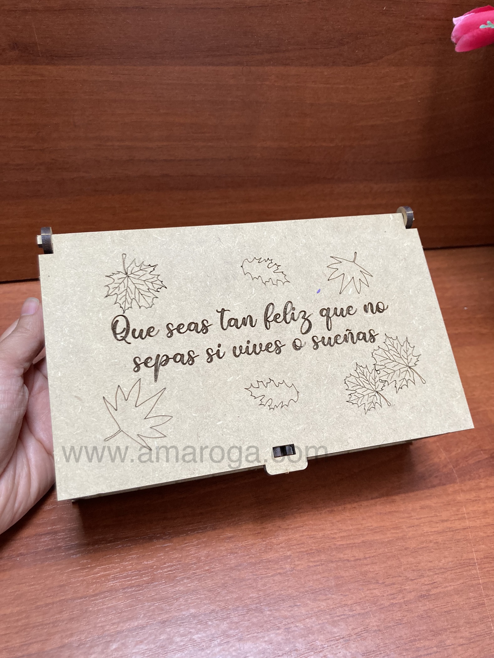 Caja regalo con frase personalizada diseño 2