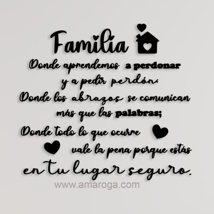 Frase Familia donde aprendemos a perdonar y a pedir perdón... (frase completa)