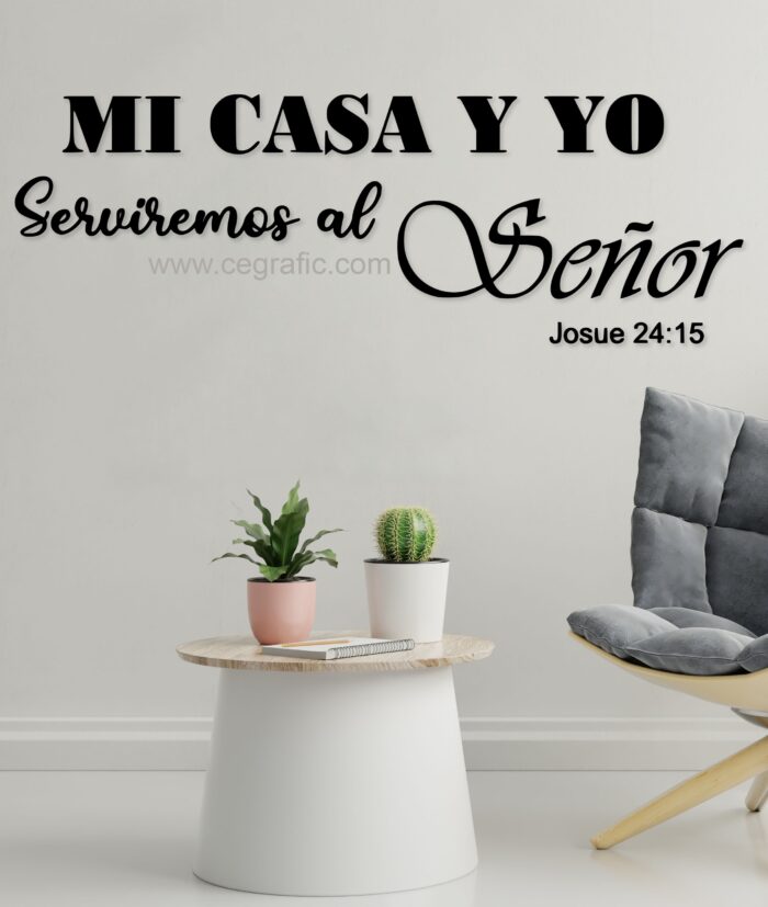 Frase Mi casa y yo servimos al Señor