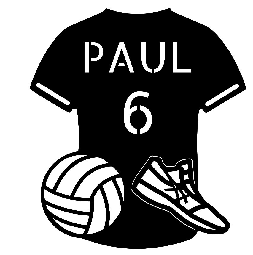 Figura camiseta VOLEIBOL Nombre y número personalizado