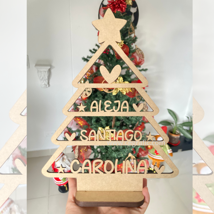 Árbol de navidad con palabras sin fondo. - Image 2