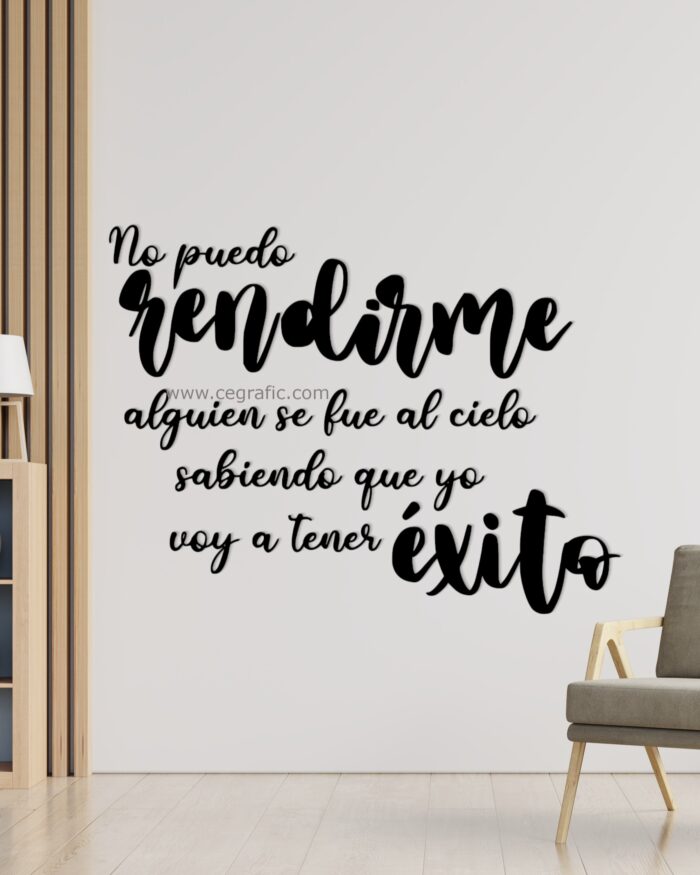Frase No puedo rendirme alguien se fue al cielo sabiendo que yo voy a tener éxito.