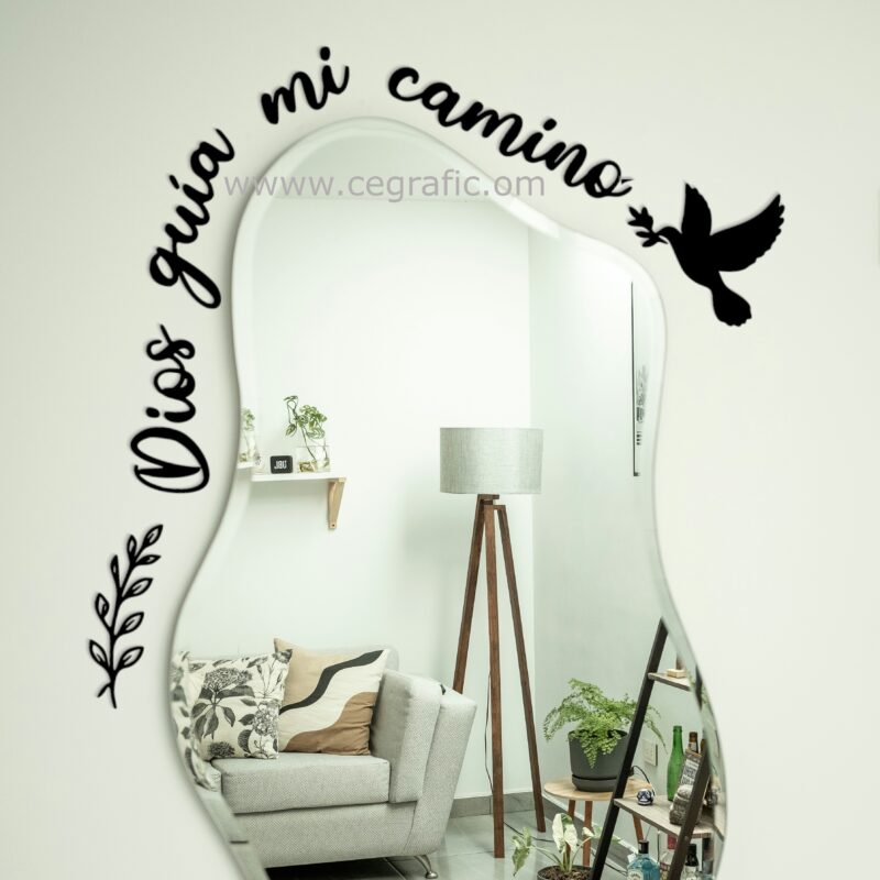 Frase espejo Dios guía mi camino