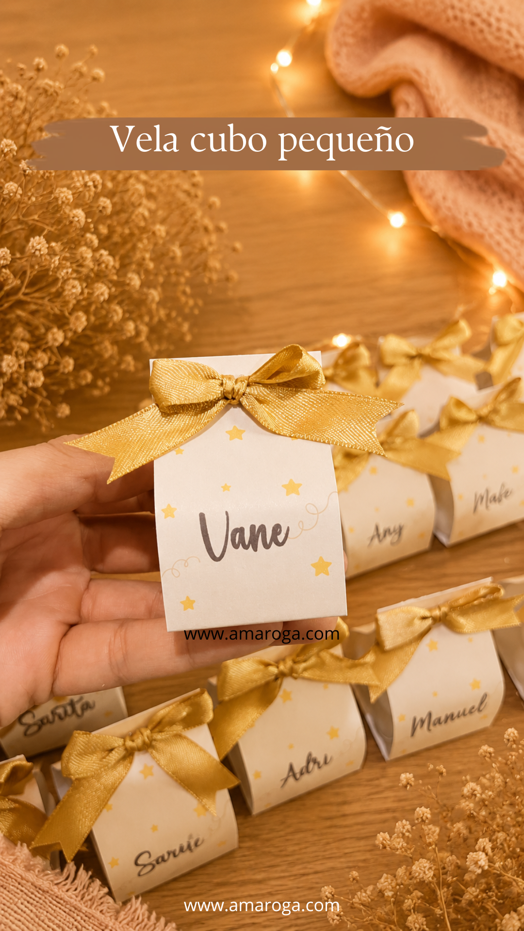 Recordatorio vela cubo pequeño – Navidad - Personalizamos con la fecha especial que necesites. - Image 3