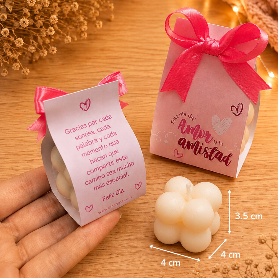 Recordatorio vela cubo pequeño – Navidad - Personalizamos con la fecha especial que necesites. - Image 2